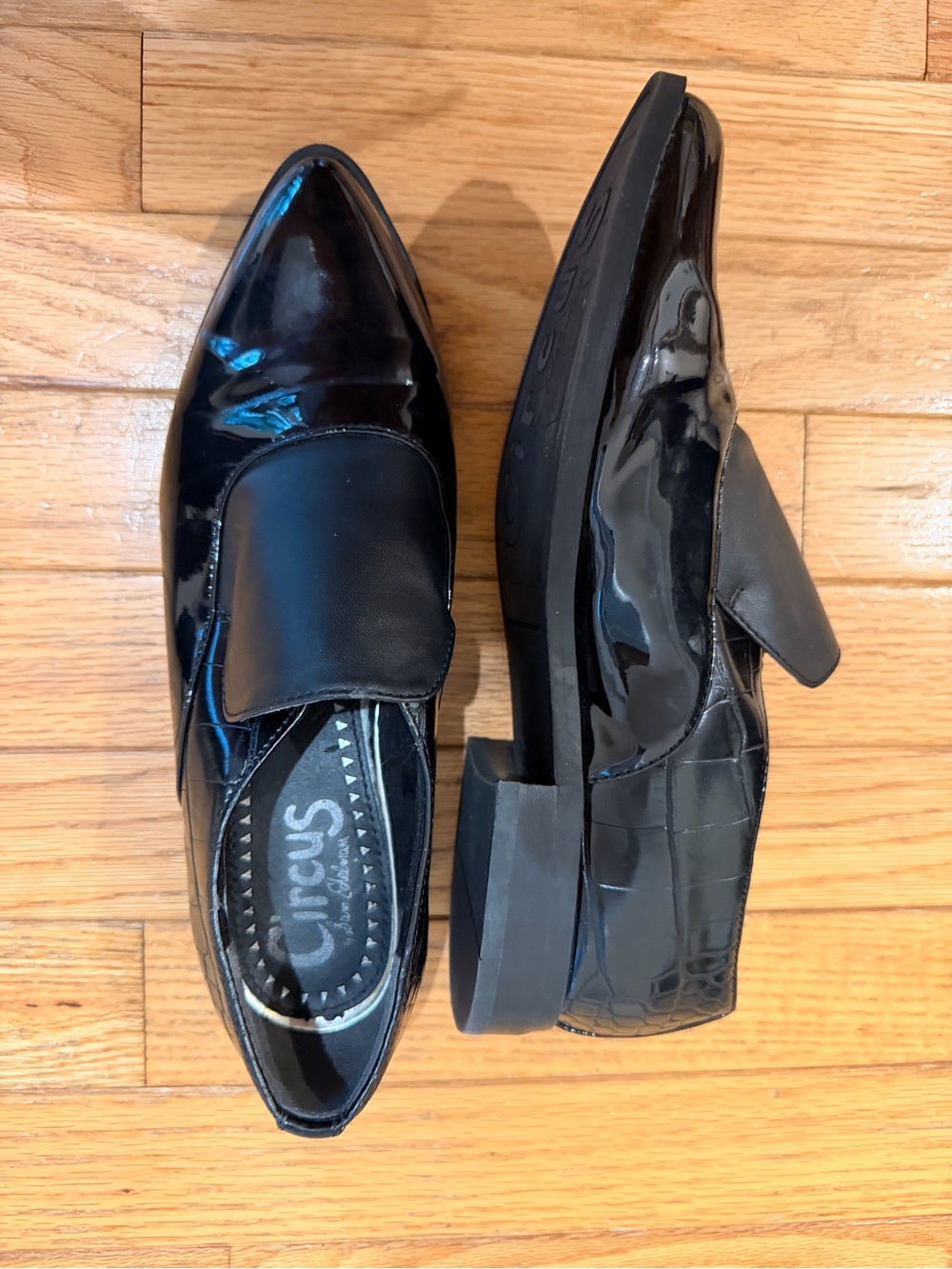 Circus by Sam Edelman Black Patent Leather Slip-On Loafers